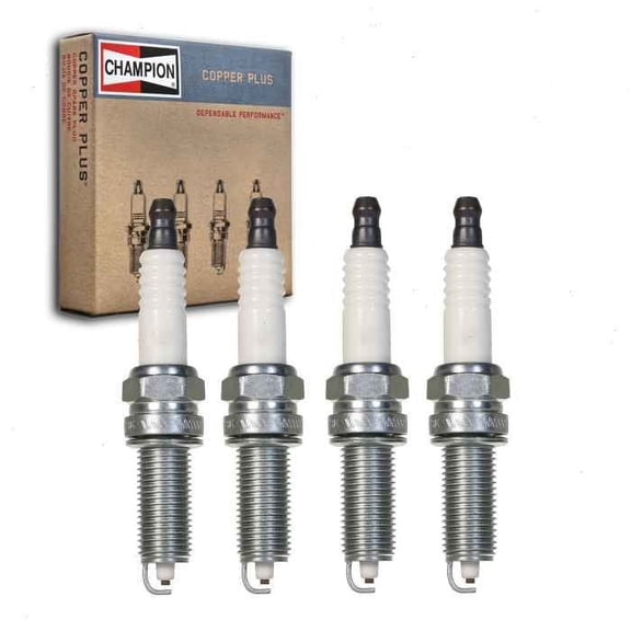 4 pc Champion Copper Plus Spark Plugs compatible with Hyundai Sonata 1.6L 2.0L 2.4L L4 2015-2019