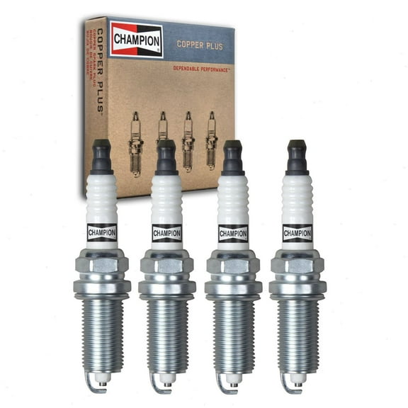 4 pc Champion Copper Plus Spark Plugs compatible with Nissan Sentra 1.8L 2.5L L4 2000-2006