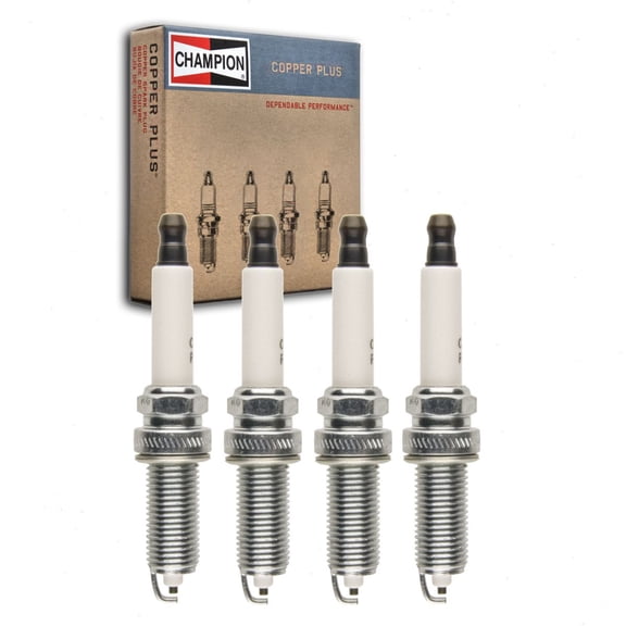 4 pc Champion Copper Plus Spark Plugs compatible with Nissan Versa 1.6L 1.8L L4 2007-2020