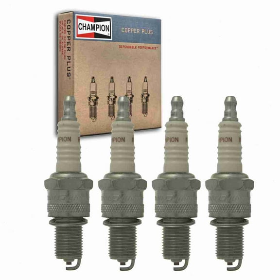 4 pc Champion Copper Plus Spark Plugs compatible with Triumph Spitfire 1.3L 1.5L L4 1967-1980