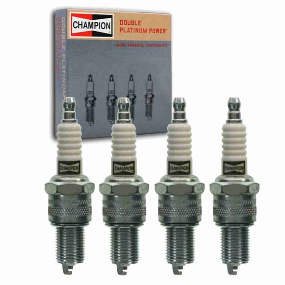 4 pc Champion Double Platinum Spark Plugs compatible with Alfa Romeo Spider 1.8L 2.0L L4 1969-1994