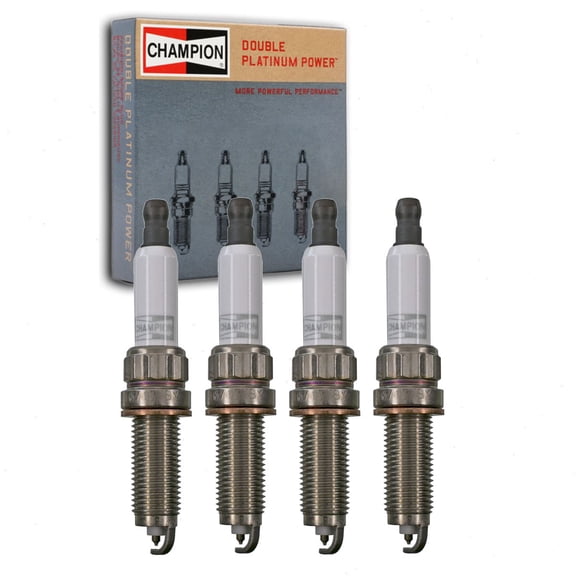 4 pc Champion Double Platinum Spark Plugs compatible with BMW 320i 2.0L L4 2012-2018