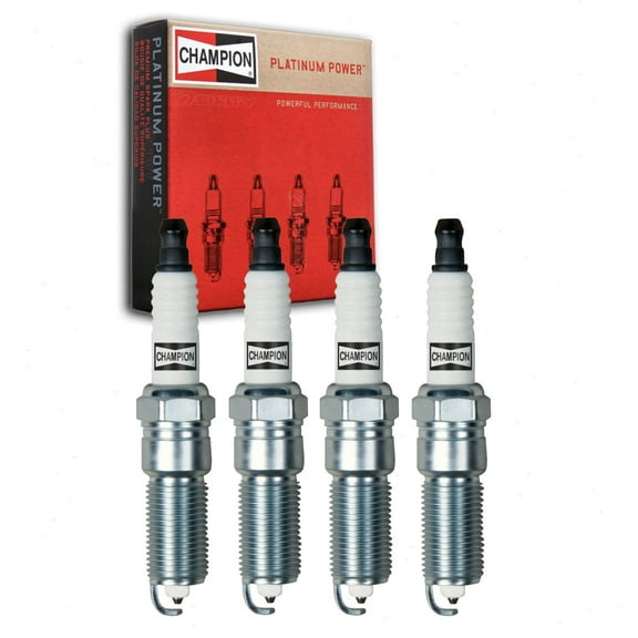 4 pc Champion Platinum Spark Plugs compatible with Chevrolet Malibu 2.5L L4 2013-2015