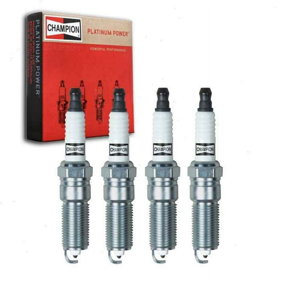 4 pc Champion Platinum Spark Plugs compatible with Ford Transit Connect 2.5L L4 2014-2020