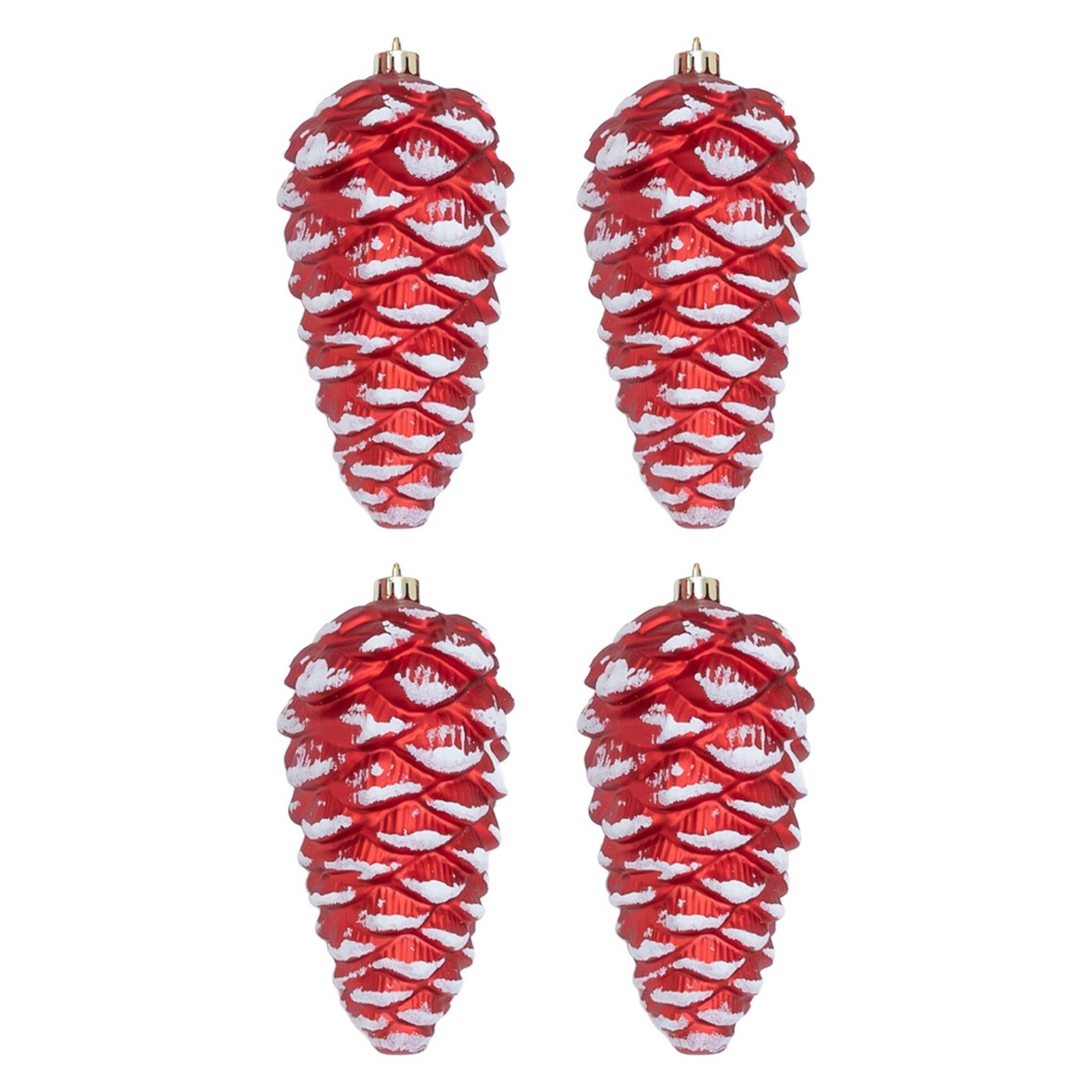 4-pc Christmas Pinecone Shatterproof Ornaments