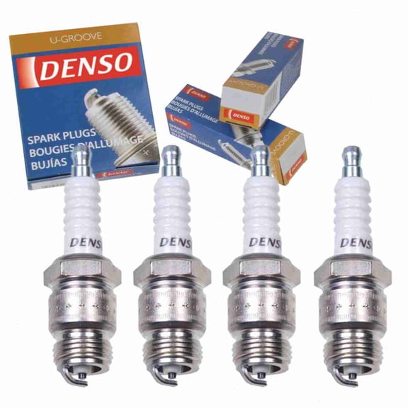 4 pc DENSO 5008 Standard U-Groove Spark Plugs for MA16PR-U Ignition Wire Secondary Fits select: 1992-1994 FORD F150, 1966-1973 FORD MUSTANG