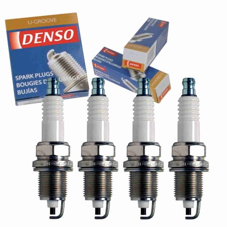 4 pc DENSO 5018 Standard U-Groove Spark Plugs for 4606 591AB 4609 087AB 5602 7275 7B0 905 600 QJ16HR-U SP000ZFR5N SPRC12PEC5 SZFR5000AA SZFR5LP13G Ignition Wire Secondary