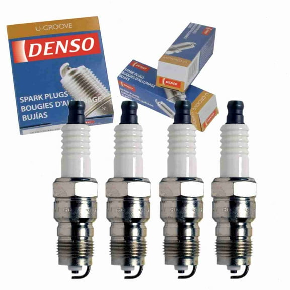 4 pc DENSO 5047 Standard U-Groove Spark Plugs for AWSF44 AWSF44C AWSF54C T16NR-U11 Ignition Wire Secondary Fits select: 1984-1990 FORD MUSTANG, 1985-1988 FORD RANGER