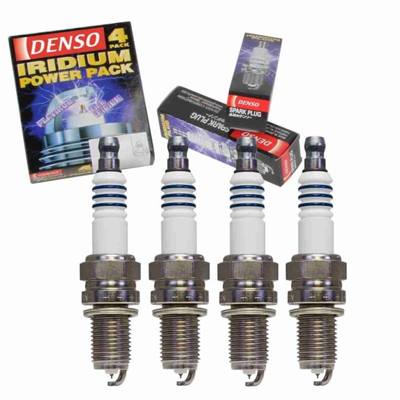 4 pc DENSO 5308 Iridium Power Spark Plugs for 12 12 9 061 867 25181358 25190786 999 170 129 90 IXU22 SP070500AA SP192435AA Ignition Wire Secondary Fits select: 2012-2017 FIAT 500