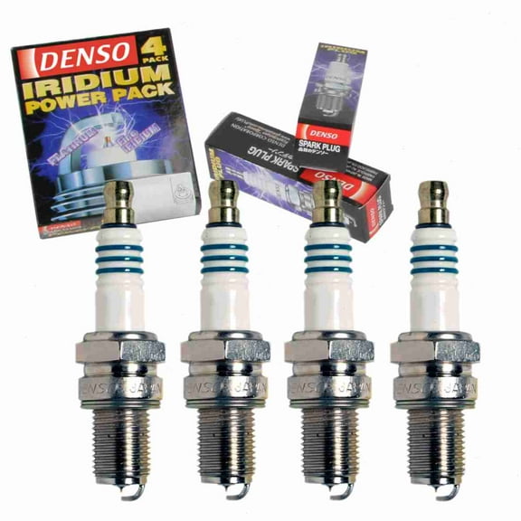 4 pc DENSO 5372 Iridium Power Spark Plugs for IX24 Ignition Wire Secondary Fits select: 1989-1990 CHRYSLER TC
