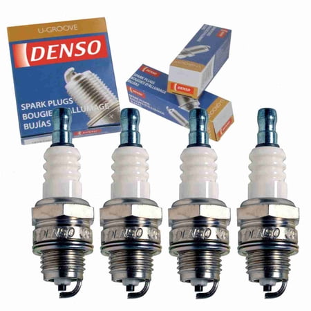 4 pc DENSO 6023 Standard U-Groove Spark Plugs for W20MP-U Ignition Wire Secondary