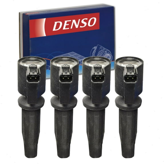 4 pc DENSO Direct Ignition Coils compatible with Ford Focus 2.0L 2.3L L4 2003-2011