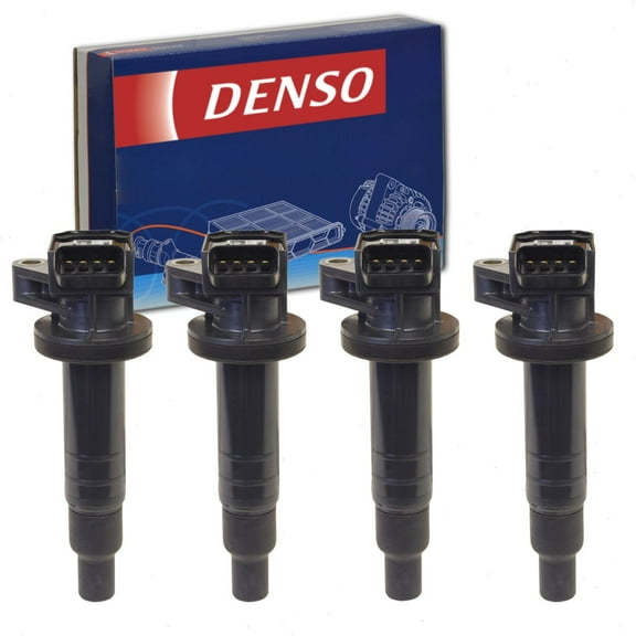 4 pc DENSO Direct Ignition Coils compatible with Toyota Corolla 1.8L L4 2000-2008