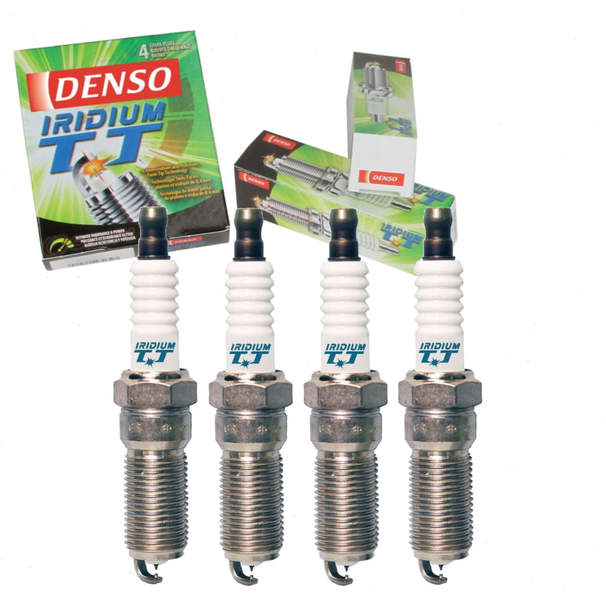 4 pc DENSO Iridium TT Spark Plugs compatible with Chevrolet Colorado 2.5L 2.8L 2.9L L4 2004-2017