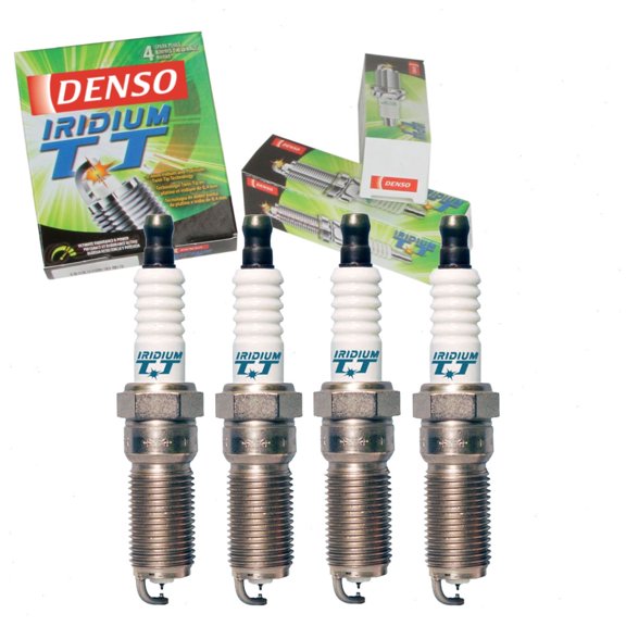 4 pc DENSO Iridium TT Spark Plugs compatible with Ford Explorer 2.0L 2.3L L4 2012-2017