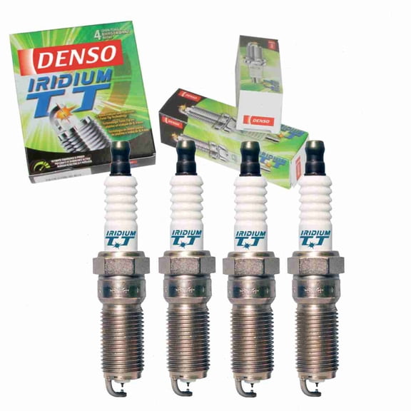 4 pc DENSO Iridium TT Spark Plugs compatible with Ford Explorer 2.0L 2.3L L4 2012-2017