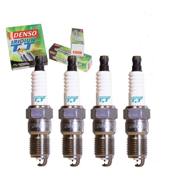 4 pc DENSO Iridium TT Spark Plugs compatible with Ford Transit Connect 1.6L 2.5L L4 2014-2017