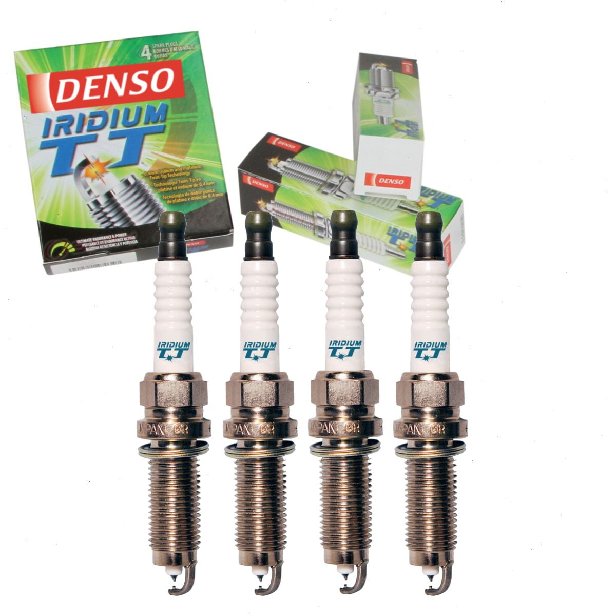 4 pc DENSO Iridium TT Spark Plugs compatible with Nissan Altima 2.5L L4 2013-2016