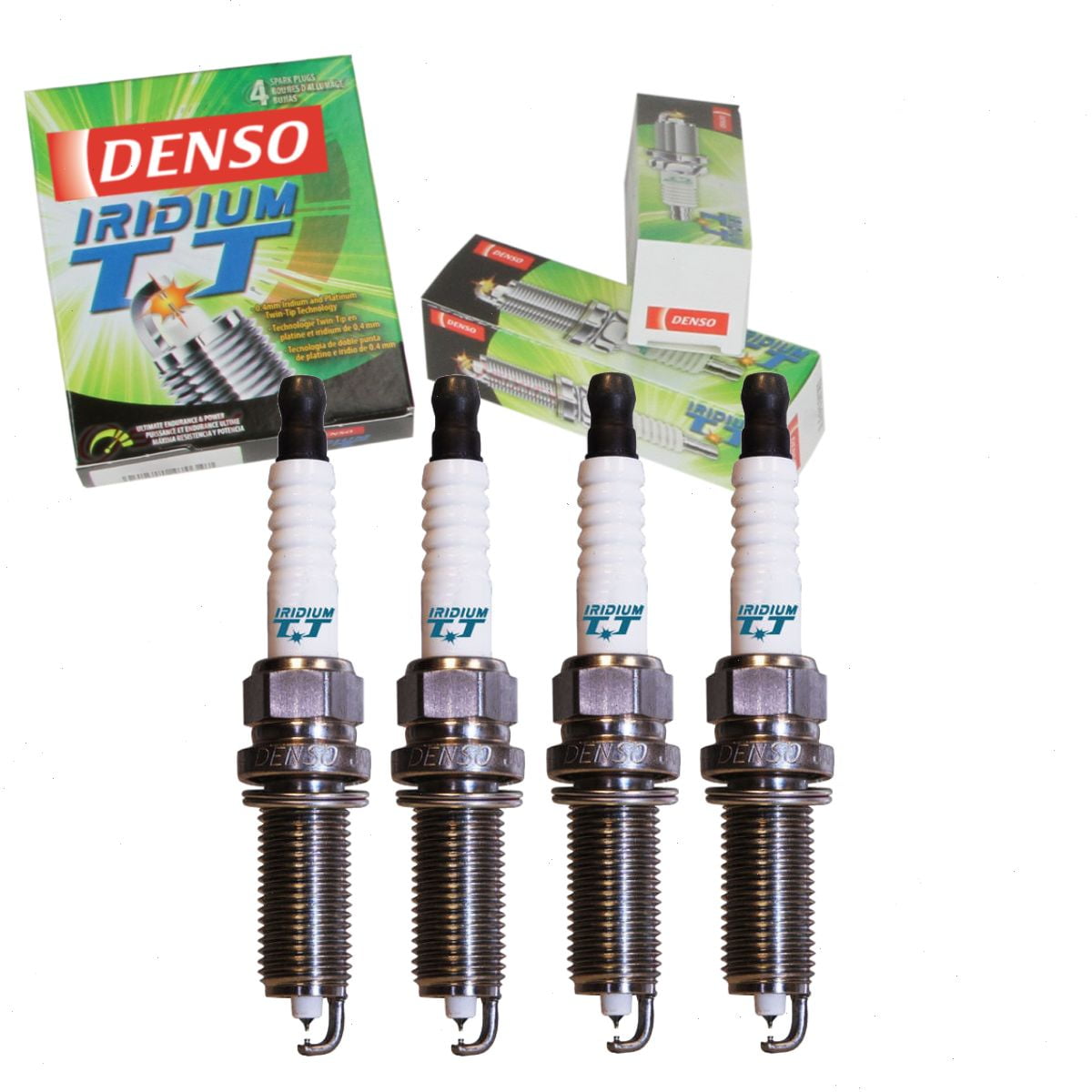 4 pc DENSO Iridium TT Spark Plugs compatible with Nissan Sentra 1.8L 2.0L 2.5L L4 2007-2016