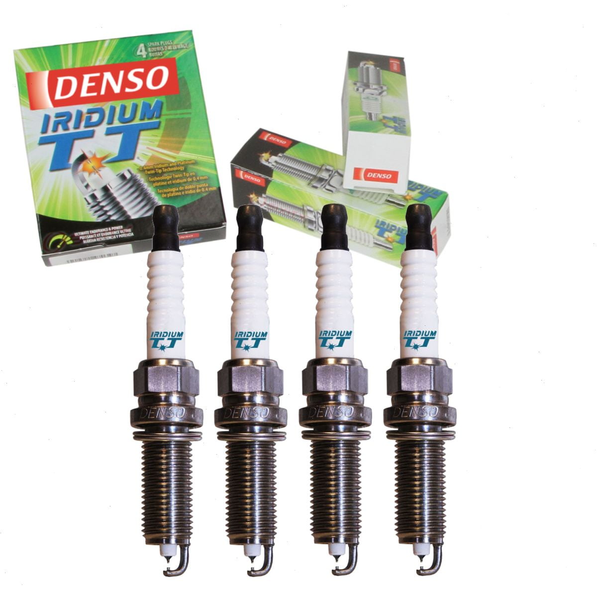 4 pc DENSO Iridium TT Spark Plugs compatible with Toyota Corolla 1.8L L4 2009-2015