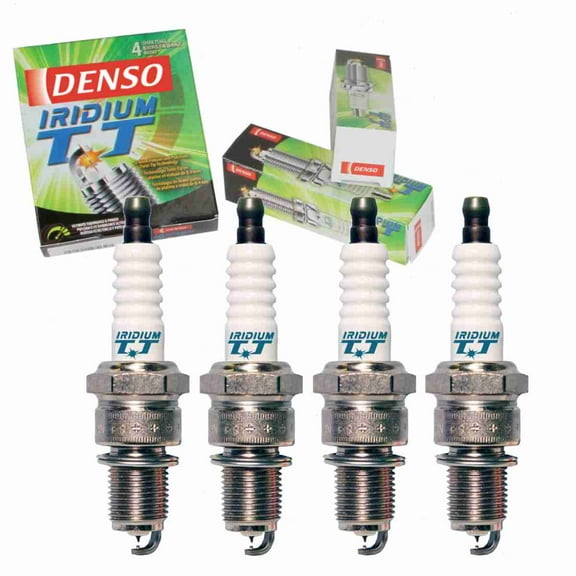 4 pc DENSO Iridium TT Spark Plugs compatible with Volkswagen Vanagon 1.9L 2.1L H4 1983-1991