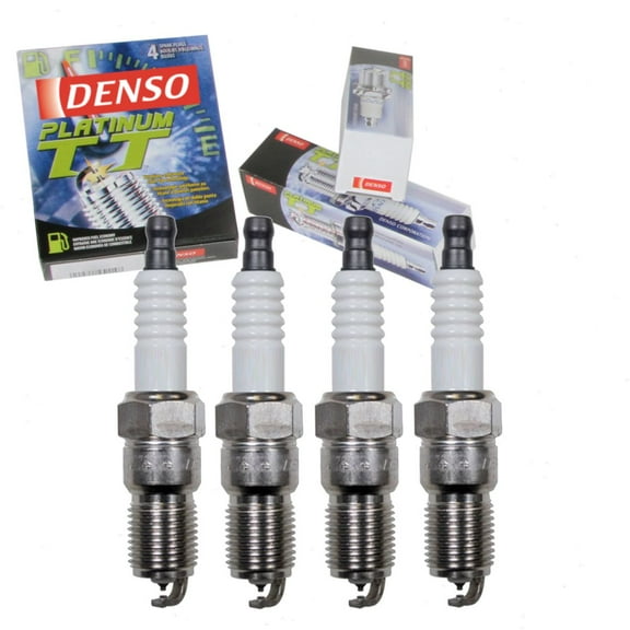 4 pc DENSO Platinum TT Spark Plugs compatible with Ford Focus 2.0L 2.3L L4 2000-2004