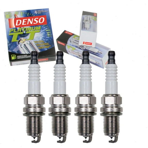 4 pc DENSO Platinum TT Spark Plugs compatible with Honda Fit 1.5L L4 2007-2010