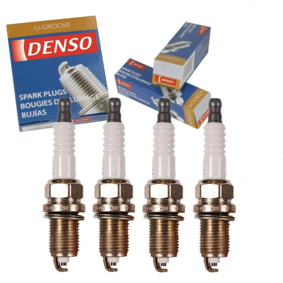 4 pc DENSO Standard U-Groove Spark Plugs compatible with Toyota Corolla 1.8L L4 2000-2008