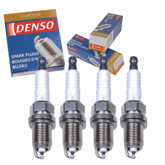 4 pc DENSO Standard U-Groove Spark Plugs compatible with Toyota RAV4 2.0L 2.4L L4 1996-2008