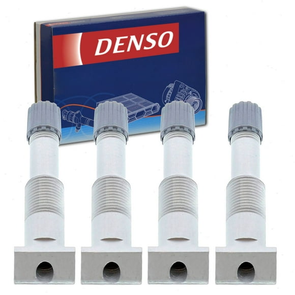 4 pc DENSO TPMS Sensor Service Kits compatible with Kia Optima 2011-2013 - 47Mm Metal Valve Stem