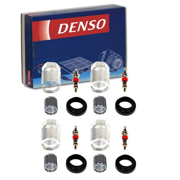 4 pc DENSO TPMS Sensor Service Kits compatible with Nissan Versa 2007-2012