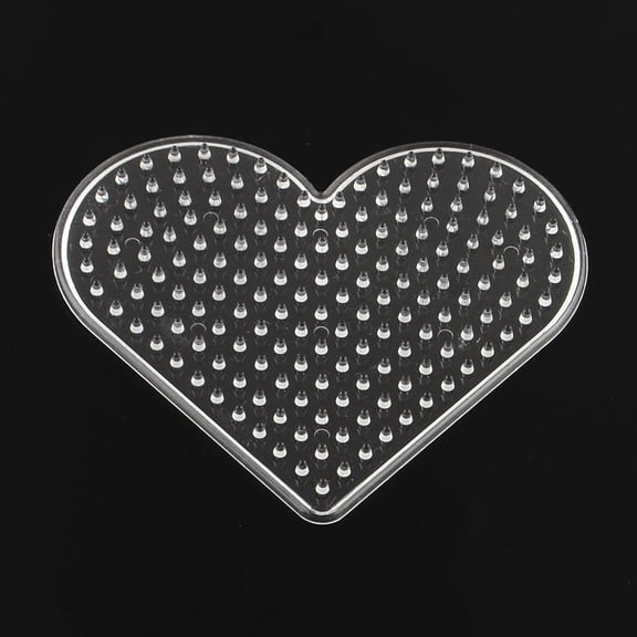 4 pc Heart ABC Plastic Pegboards Used for 5x5mm DIY Fuse Bead Clear 80x93x5mm