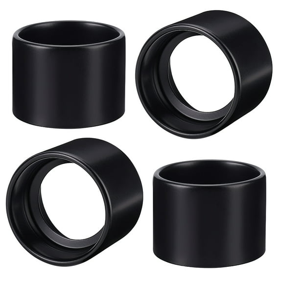 4 pc Iron Lamp Shade Collar Rings Light Socket Shade Ring Column Black 5.5x4cm