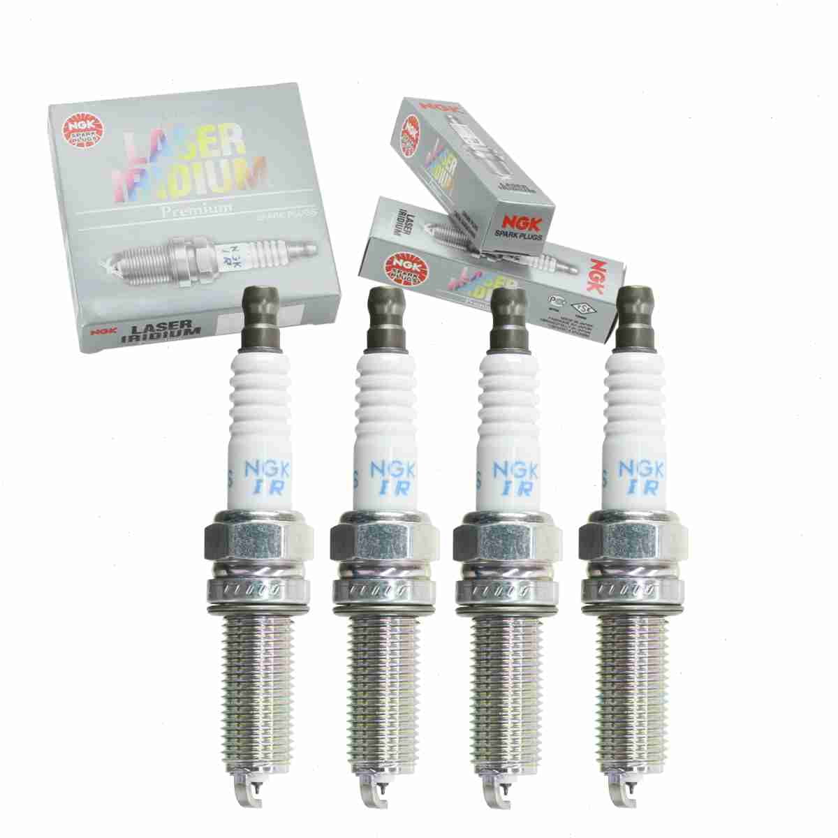 4 pc NGK 1402 Laser Iridium Spark Plugs for 12290-RWC-A01 Ignition Wire Secondary