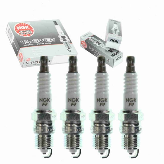 4 pc NGK 2248 V-Power Spark Plugs for 1835594T 1835746T 2R43TS6 586 664 ARF32-6 ARF32C-6 ASF32-6F4 ASF32C-6 ASF32CF6 HR8BPY R43CTS6 R43TS6 R43TSX RV12YC6 SP443 Ignition Wire Secondary