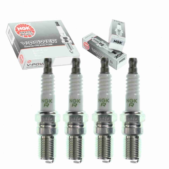 4 pc NGK 3177 V-Power Spark Plugs for 1765307 R44LT Ignition Wire Secondary Fits select: 1994-1995 JAGUAR XJS, 1994-1996 JAGUAR XJ12