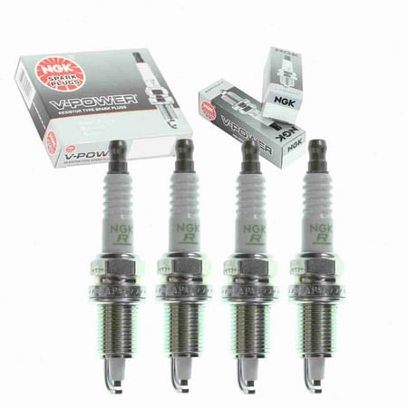 4 pc NGK 3459 V-Power Spark Plugs for 3412 4003 41-631 4203 438 438C2 7561 7961 9656 AP985 APP985 FR8VII33U FR9HC FR9HP K5RTC5 RC10PEC RC12ECC SP000ZFR5N Ignition Wire Secondary
