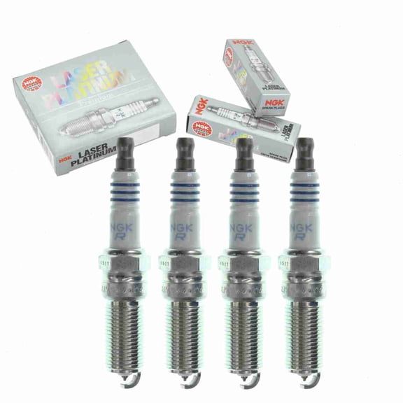 4 pc NGK 3587 Laser Platinum Spark Plugs for 1M5O-12405-CA 41-988 41-990 4313 4719 AYFS22FE1J CYFS12FP HGR7MDP0 HGR7MQP0 HR7MPP22U HR7MPP302 HR7MPP302X ITV20TT SP526 Ignition Wire Secondary