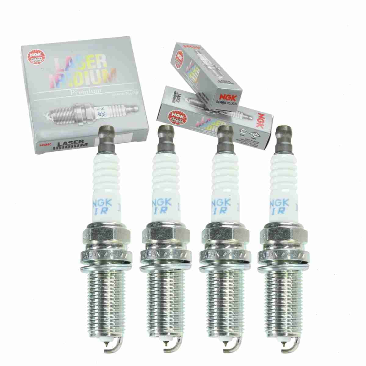 4 pc NGK 4212 Laser Iridium Spark Plugs for 33-889246Q39 33-889680001 4516 8M0058934 BM0006613 FGR8MQI Ignition Wire Secondary