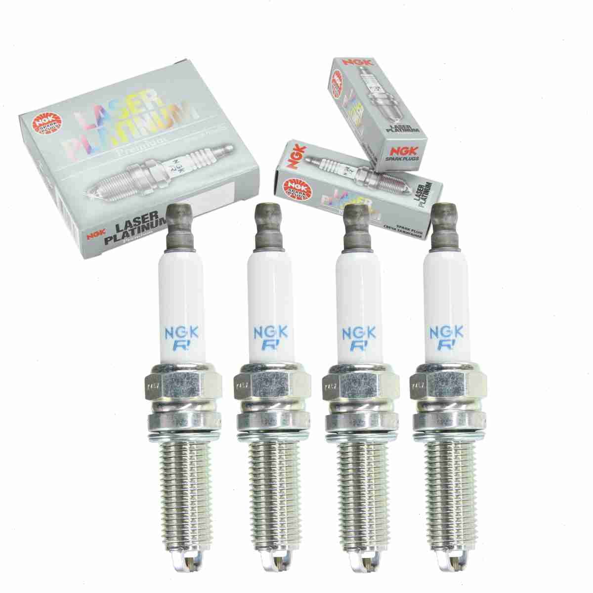 4 pc NGK 4471 Laser Platinum Spark Plugs for 12 12 0 032 273 Ignition Wire Secondary Fits select: 2008-2013 BMW M3, 2006-2010 BMW M5