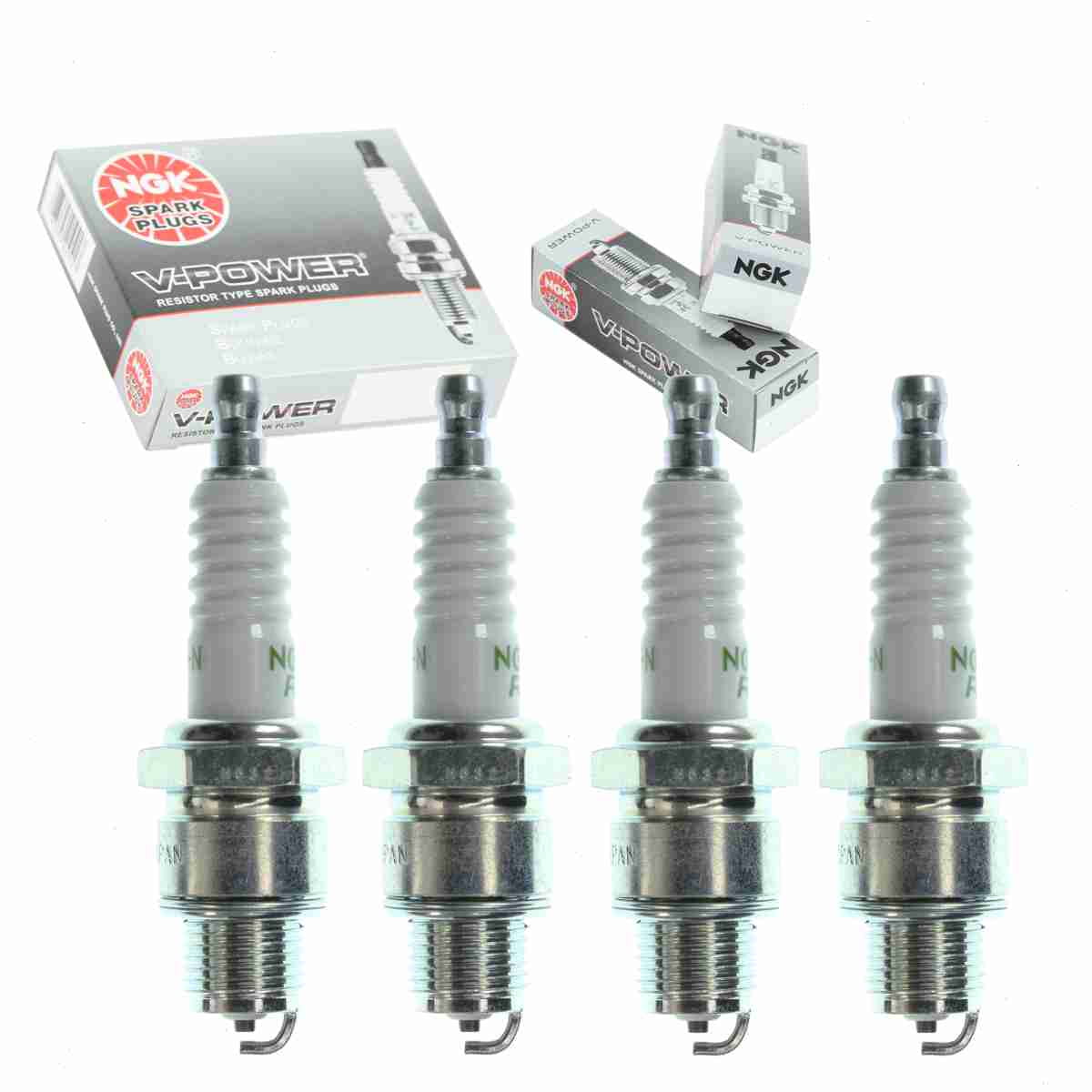 4 pc NGK 4495 V-Power Spark Plugs for 33-816837B 2 33-816837Q 4121 Ignition Wire Secondary