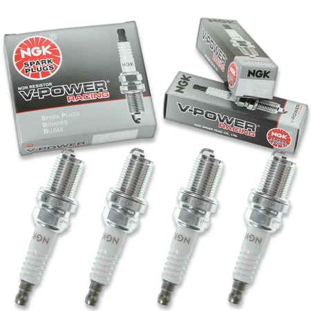 4 pc NGK 4554 V-Power Racing Spark Plugs for 2614 297 3934 4030 41XL 7530 763 785 AR3934 C61C C61CX F4CS W24ES-U W4C W4C1 W4CC Ignition Wire Secondary