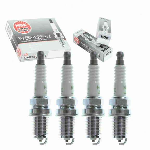 4 pc NGK 4644 V-Power Spark Plugs for 065-01406-80 22401-20J07 279 284 3165 340 3912 444 5923 7603 784 7928 796 90048-51161 90048-51161-000 AGPR12C AR3912 BP51-18-110 C63Y C63YC C65YC CFR1CLS DR12YC