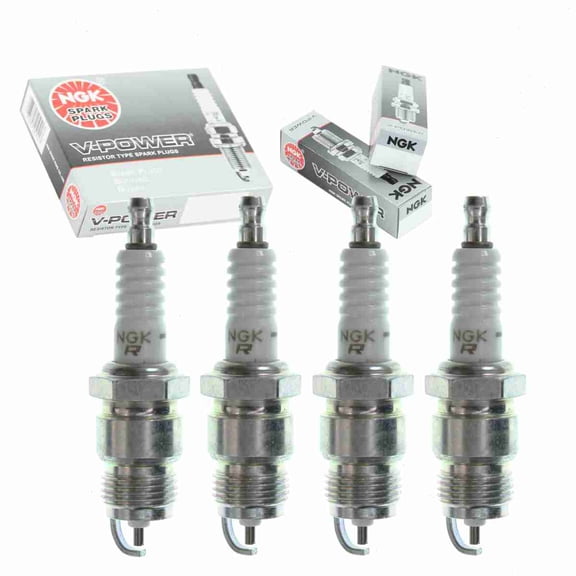4 pc NGK 4652 V-Power Spark Plugs for 130 130C2 41-604 41-823 4130 5125 5125BP 5125DP2 7552 7952 BSF44C BSF44CF6 BSF44P BSF44PF6 BSF44PM DR10GC DR10GC0 DR10GCO RF14LC SP435 SP452 Ignition Wire