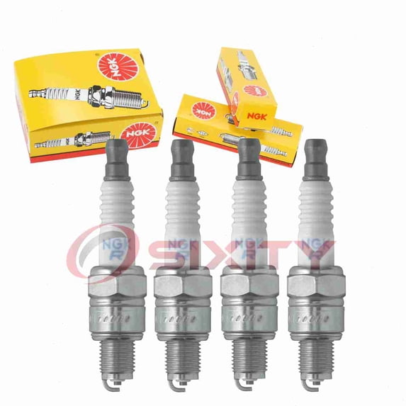 4 pc NGK 4695 Standard Spark Plugs for 6070 94702-00419 94709-00419 98056-54777 U14FS-UB U14FSR-UB Ignition Wire Secondary
