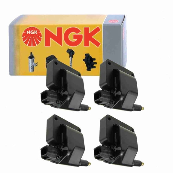 4 pc NGK 48633 Ignition Coils for 2505-98364 36-1108 56028172 56028172AB 56028172AC 56028173 88921269 C523 E236 E236P GN10174 IC410 IC410SB UF-198 UF198 UF198T Spark Plug Wire Boot