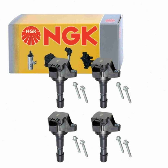 4 pc NGK 48938 Ignition Coils for 1415184H 178-8367 30520-RB0-003 30520-RB0-013 30520-RB0-S01 673-2312 921-2160 E1126 GN10547 IC729 IGC0073 UF-626 UF626 Spark Plug Wire Boot