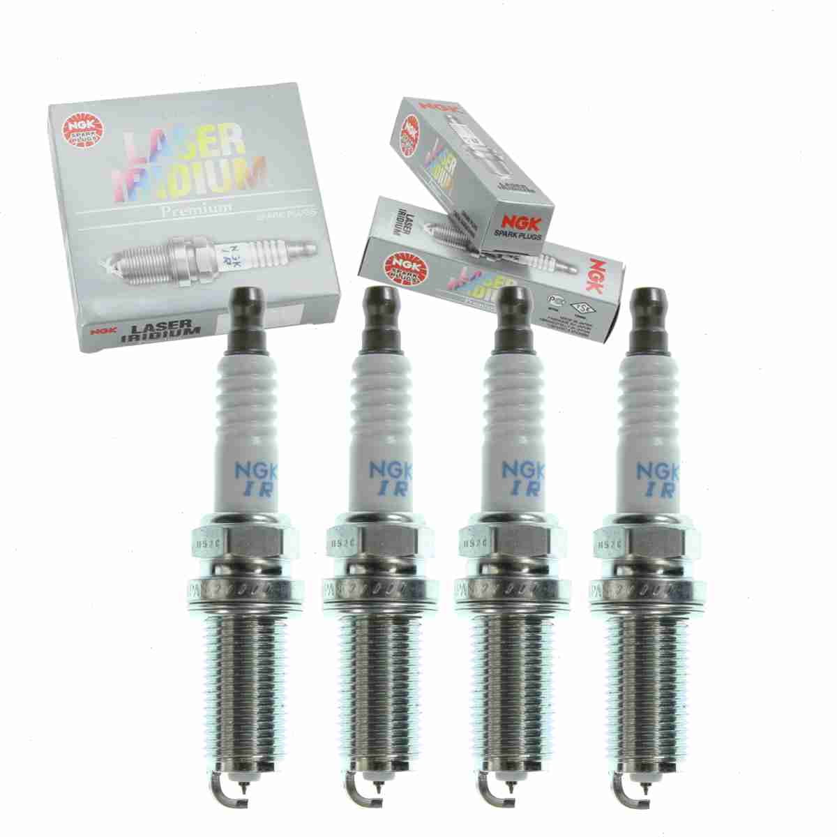 4 pc NGK 5245 Laser Iridium Spark Plugs for 1822A022 Ignition Wire Secondary Fits select: 2019-2021 SUBARU WRX, 2006 MITSUBISHI LANCER