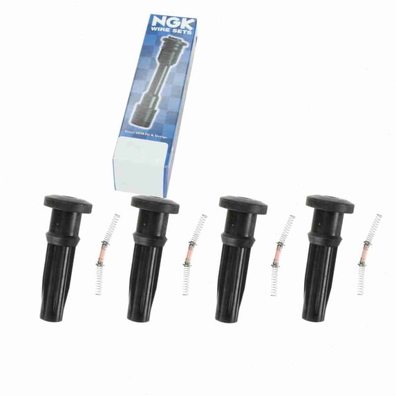 4 pc NGK 58919 Ignition Coil Boots for 175-1037 175-8008 184077 35-7066 36-2041 50032 50032-1 55802K 584003 671-4294 702457 7574K SPB127 SPP63 SPP63E Direct Spark Plug Wire