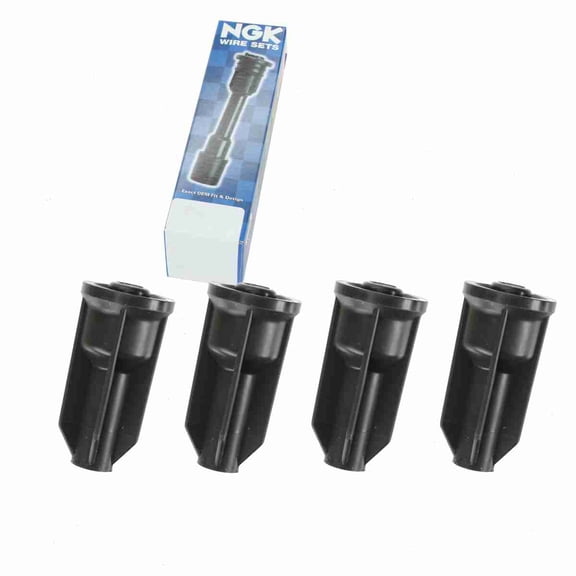 4 pc NGK 58921 Ignition Coil Boots for 02506 114032 115001 116073 175-1061 2506 35-7003 36-2016 50004 50004-1 671-4272 671-5008 671-6069 702423 727423 SPB129 SPP65 SPP65E Direct Spark Plug Wire